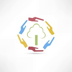 Image showing green tree icon