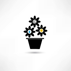 Image showing flower in a pot icon