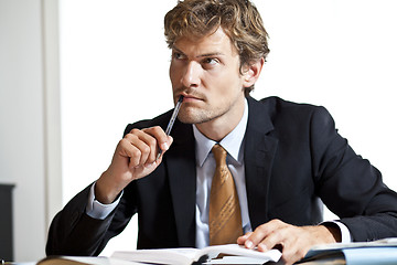 Image showing Thoughtfull businessman