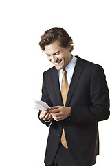 Image showing Businessman reminiscing