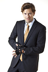 Image showing Determined businessman ready to work