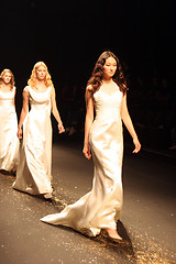 Image showing Models on the catwalk during a fashion show