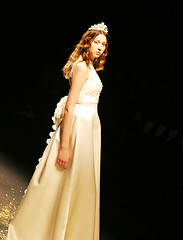 Image showing Model on the catwalk during a fashion show