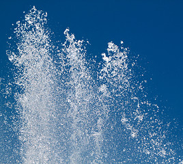 Image showing Beautiful fountain on the background of blue sky