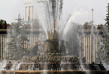 Image showing Beautiful fountain in Moscow at the exhibition