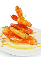 Image showing Shrimp Pyramid