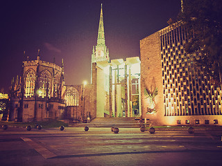 Image showing Retro look Coventry Cathedral