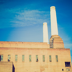 Image showing Vintage look Battersea Powerstation London