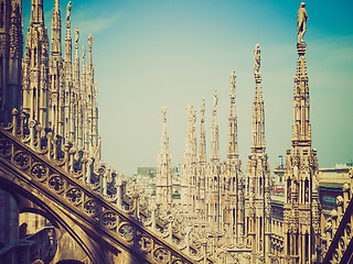 Image showing Retro look Duomo, Milan