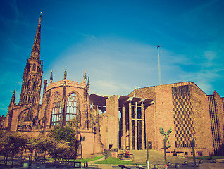 Image showing Retro look Coventry Cathedral