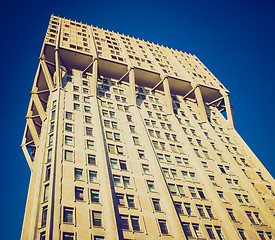 Image showing Retro look Torre Velasca, Milan