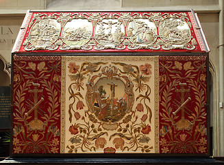 Image showing Tomb of God exhibited on Good Friday, prepared to veneration at the Zagreb Cathedral