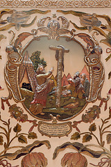 Image showing Detail of tomb of God exhibited on Good Friday, prepared to veneration at the Zagreb Cathedral