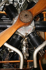 Image showing Vintage Aircraft Engine