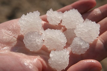 Image showing The big crystal of salt of Dead Sea