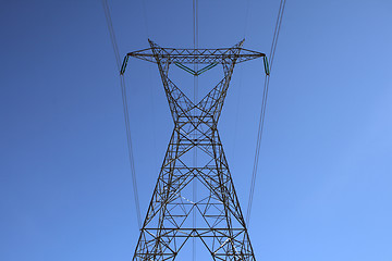 Image showing Top of the big electricity pylon
