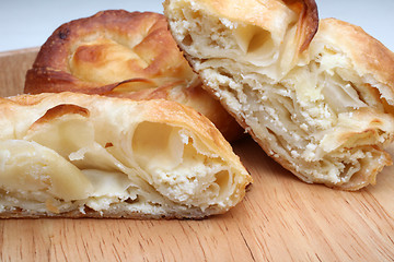 Image showing Burek (pie with meat or spinach) is traditional Balkanian meal