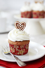 Image showing Christmas cupcake