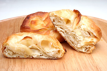 Image showing Burek (pie with meat or spinach) is traditional Balkanian meal