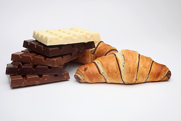 Image showing Chocolate croissant