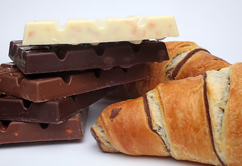 Image showing Chocolate croissant