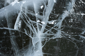 Image showing Spooky frozen water