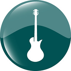 Image showing Guitar icon button isolated