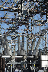 Image showing High voltage power substation