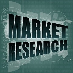 Image showing Pixeled word Market research on digital screen 3d