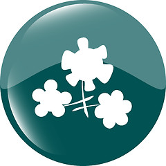 Image showing Flower app web glossy icon button