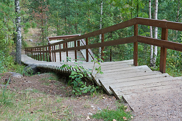 Image showing A long stairway