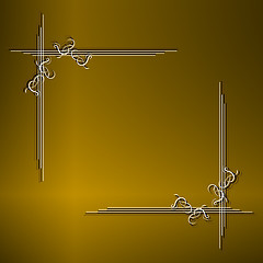 Image showing Illustration the luxury gold pattern ornament borders