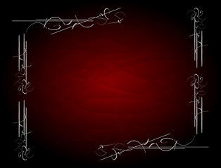 Image showing Seamless background floral ornament red