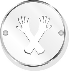 Image showing metal icon on white background