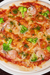 Image showing seafood pizza