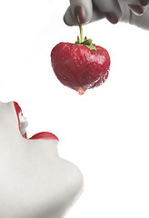 Image showing eating strawberry 3