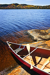 Image showing Canoe on shore