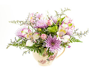 Image showing Flower arrangement on white