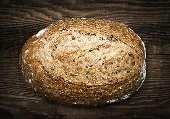 Image showing Loaf of multigrain artisan bread