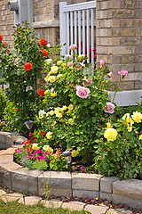 Image showing Garden with stone landscaping