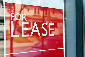 Image showing For lease sign