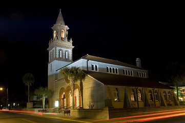 Image showing St. Augustine at night