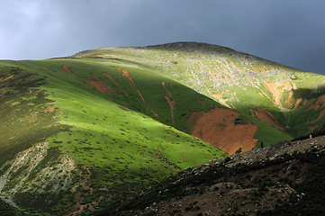 Image showing Landscape of mountains in Tibet