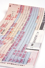 Image showing Close Up on Airline Ticket