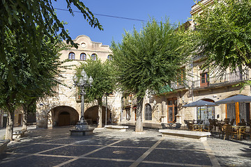 Image showing Square in the medieval town of Montblancl, Tarragona Spain