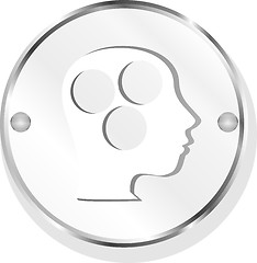 Image showing Glossy Metallic Style Person icon