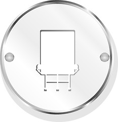 Image showing sign direction on metal button icon