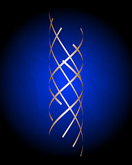 Image showing luxury blue background banner gold advertising