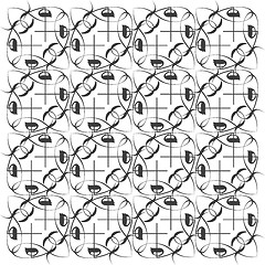 Image showing Seamless geometric black and white pattern