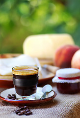 Image showing cup of coffee on table